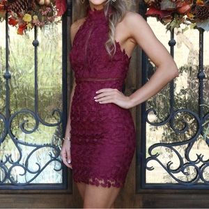 BARDOT | MAROON MINI DRESS